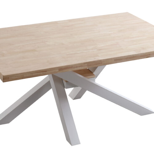 MESA COMEDOR FIJA XENA 160 x 100 CM  ROBLE NORDISH / BLANCO.