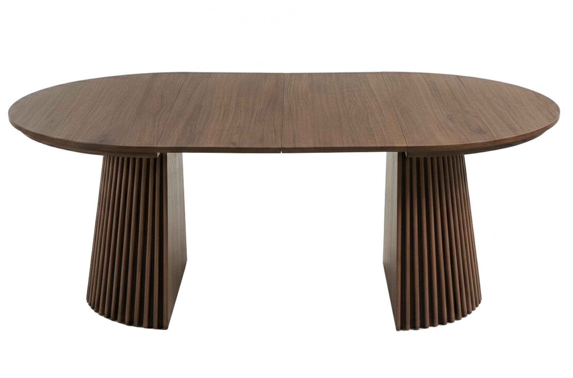 MESA COMEDOR REDONDA EXTENSIBLE KEANU 120 - 160 - 200 x 120 CM NOGAL - Imagen 2