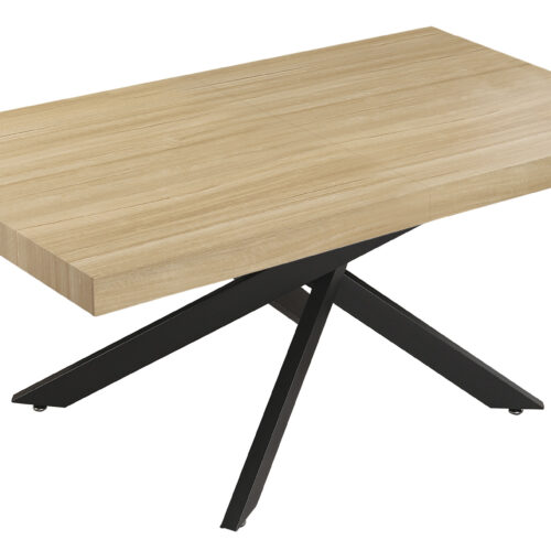 MESA COMEDOR EXTENSIBLE LEONARDO 160 - 240 X 90 CM OAK / NEGRO
