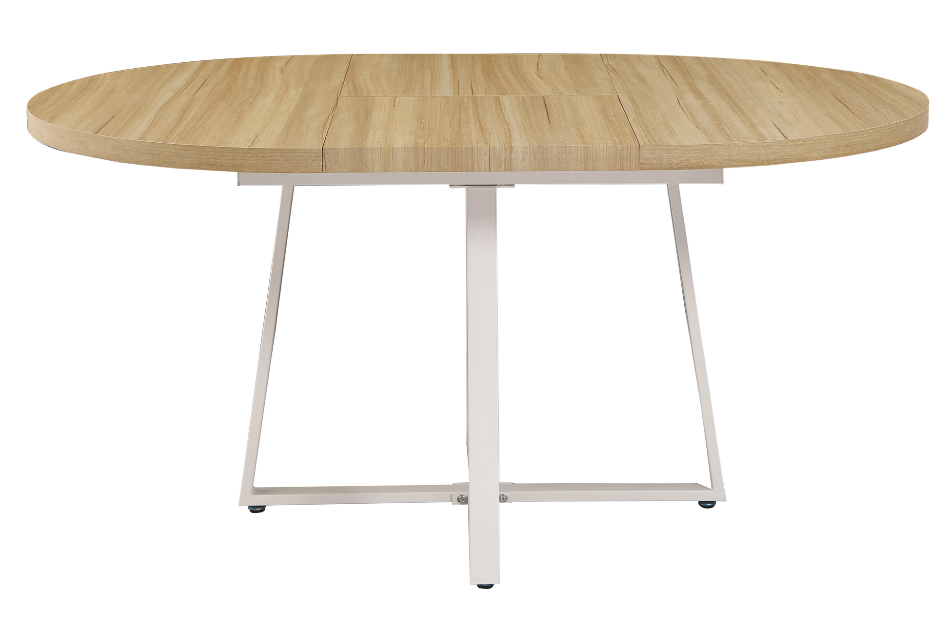 MESA COMEDOR REDONDA EXTENSIBLE SOFIA 110 - 160 x 110 CM OAK / BLANCO - Imagen 3
