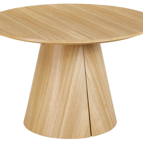 MESA COMEDOR REDONDA EXTENSIBLE DAMIANO 120 - 160 - 200 x 120 CM OAK.