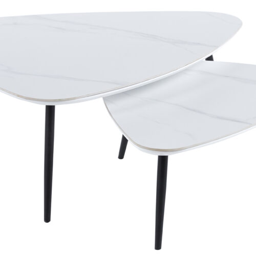 MESA CENTRO NIDO IBIZA CERAMIC BLANCO / NEGRO.