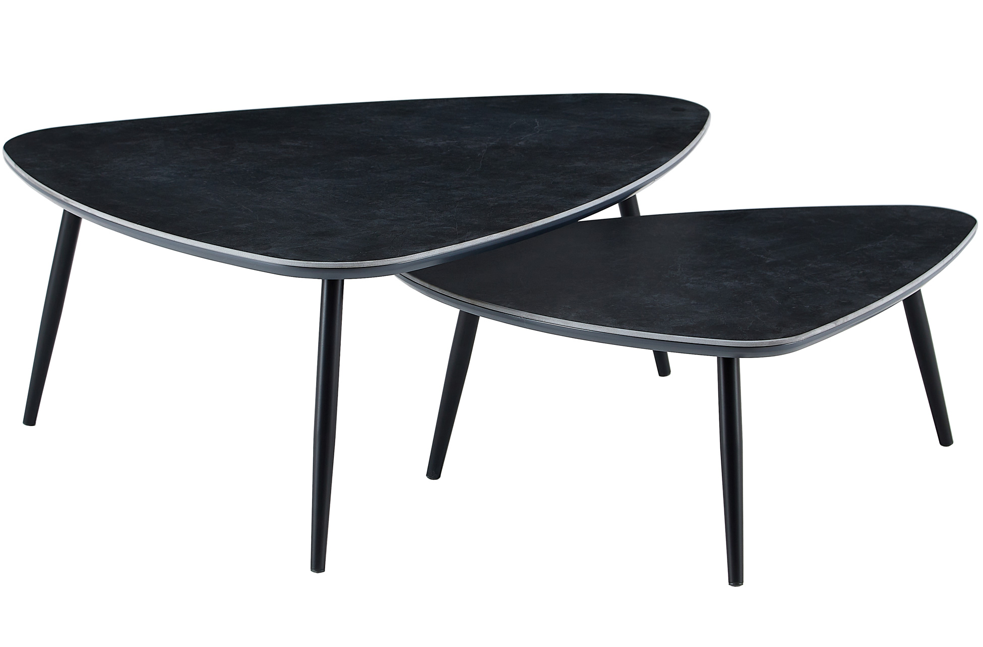 MESA CENTRO NIDO VULCANO CERAMIC NEGRO / NEGRO. - Imagen 2
