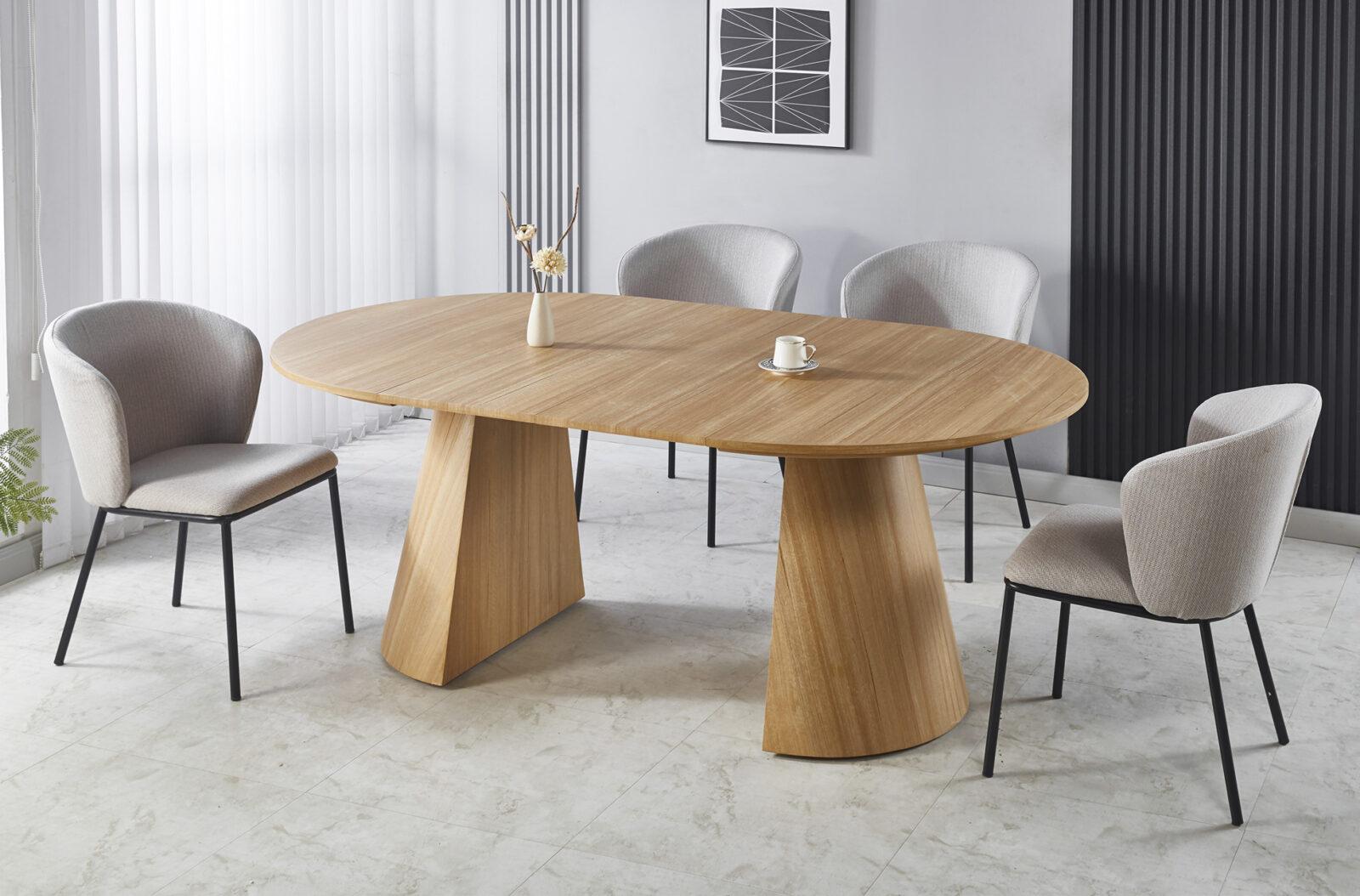 SILLA COMEDOR MARGOT TEJIDO BEIGE / NEGRO - Imagen 6