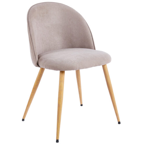 SILLA COMEDOR EVORA TEJIDO BEIGE / OAK.
