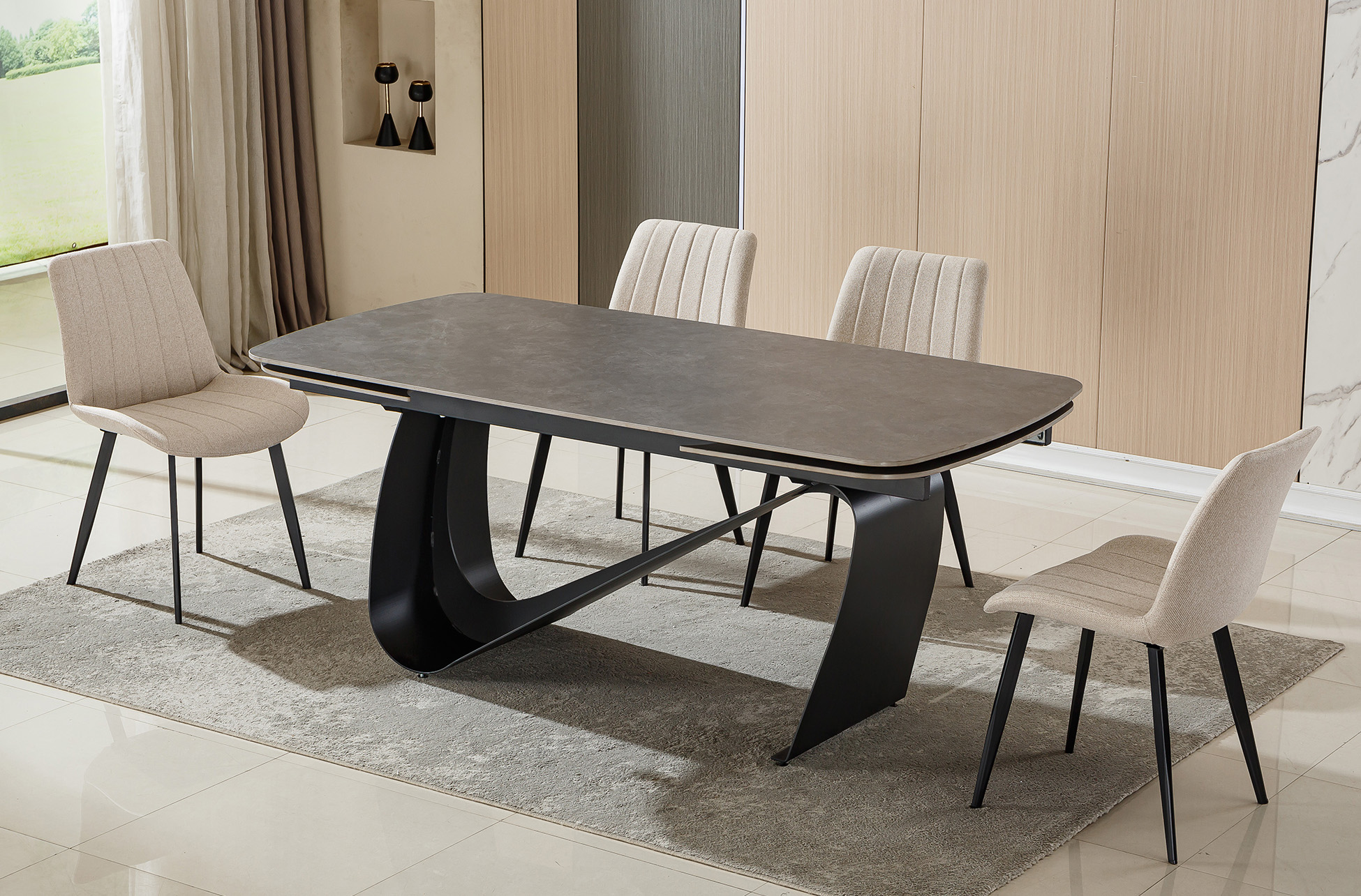 SILLA COMEDOR SOPHIE TEJIDO BEIGE - Imagen 5