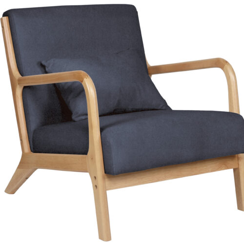 BUTACA TOKIO TEJIDO GRIS / MADERA