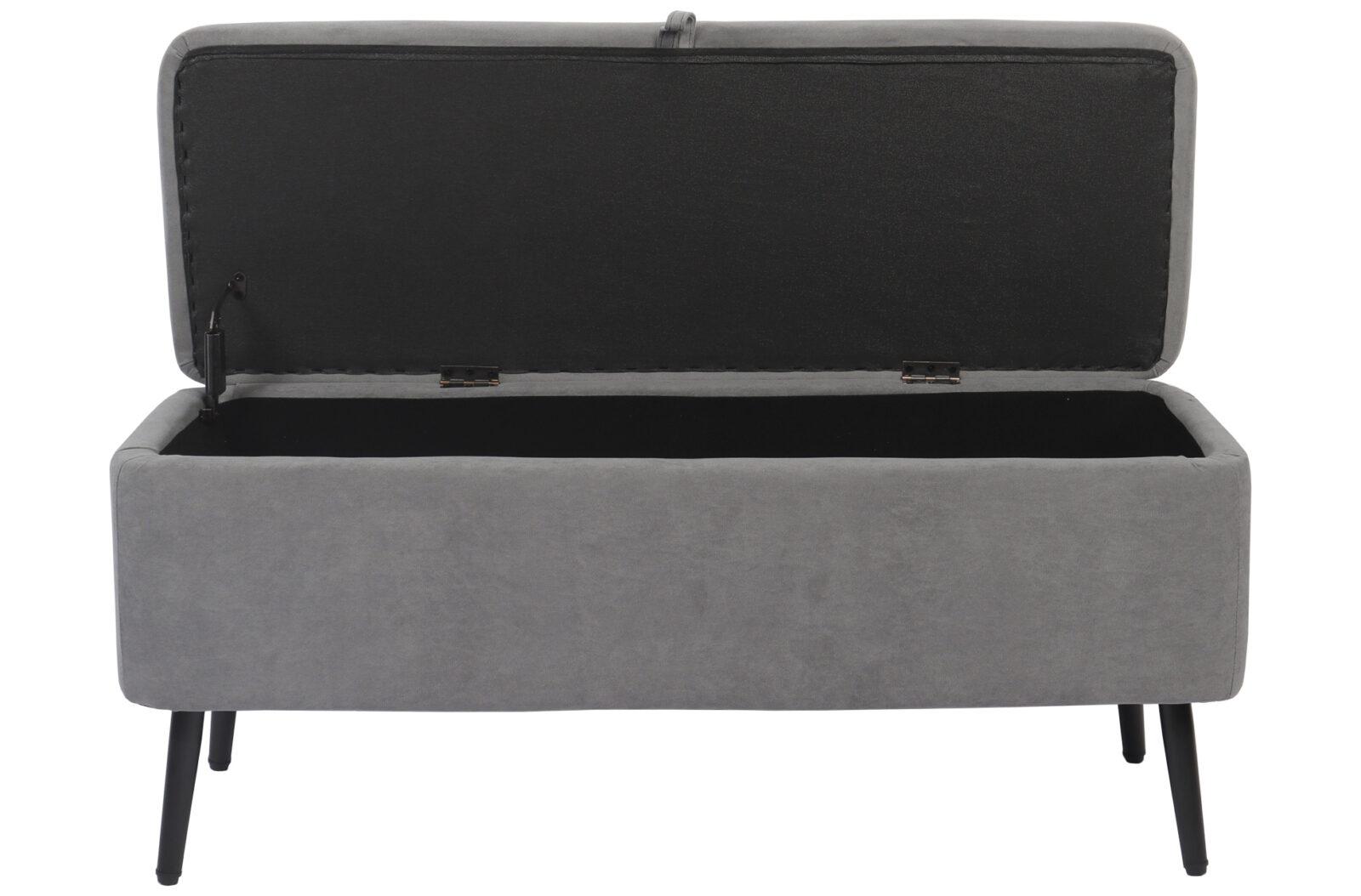 BAUL TAPIZADO MAISON 110 x 40 CM MICROFIBRA GRIS - Imagen 6