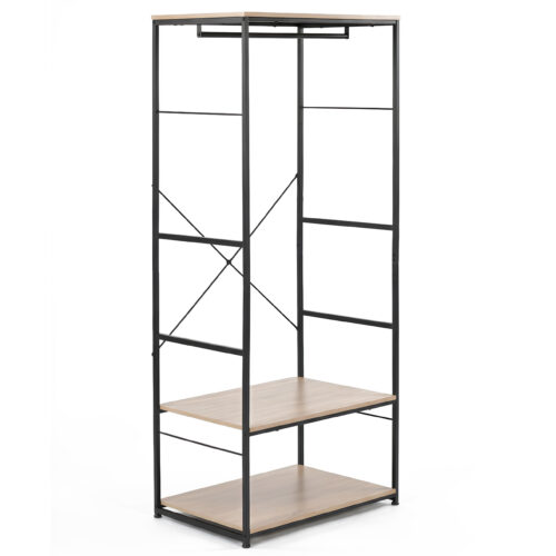 ARMARIO ABIERTO OPEN DECK 75 X 180 CM OAK / NEGRO