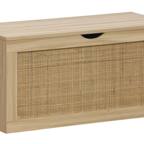 BAUL DECOR 80 x 40 CM PINO / RATTAN.