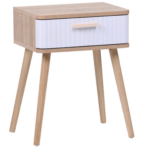 MESILLA DE NOCHE 40 x 30 CM TANIA ROBLE / BLANCO.