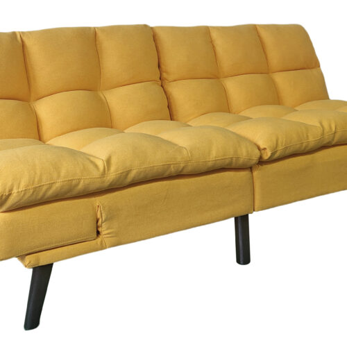 SOFA CAMA CUSHION 108 x 183 CM TEJIDO MOSTAZA