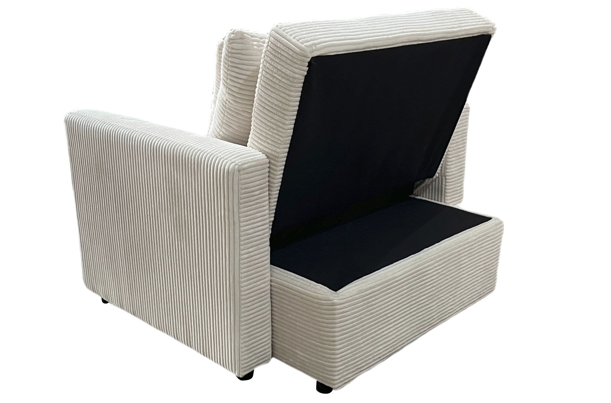 SOFA CAMA DIVAN 99 CM CORDUROY CREMA - Imagen 6