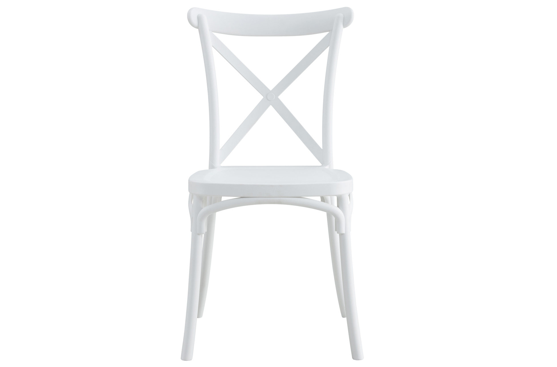 SILLA POLIPROPILENO CROSSBACK BLANCO. - Imagen 2