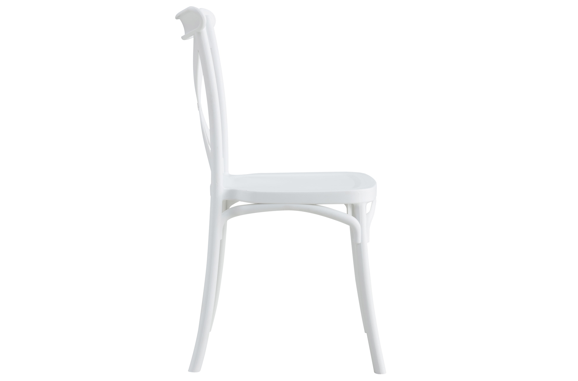 SILLA POLIPROPILENO CROSSBACK BLANCO. - Imagen 3