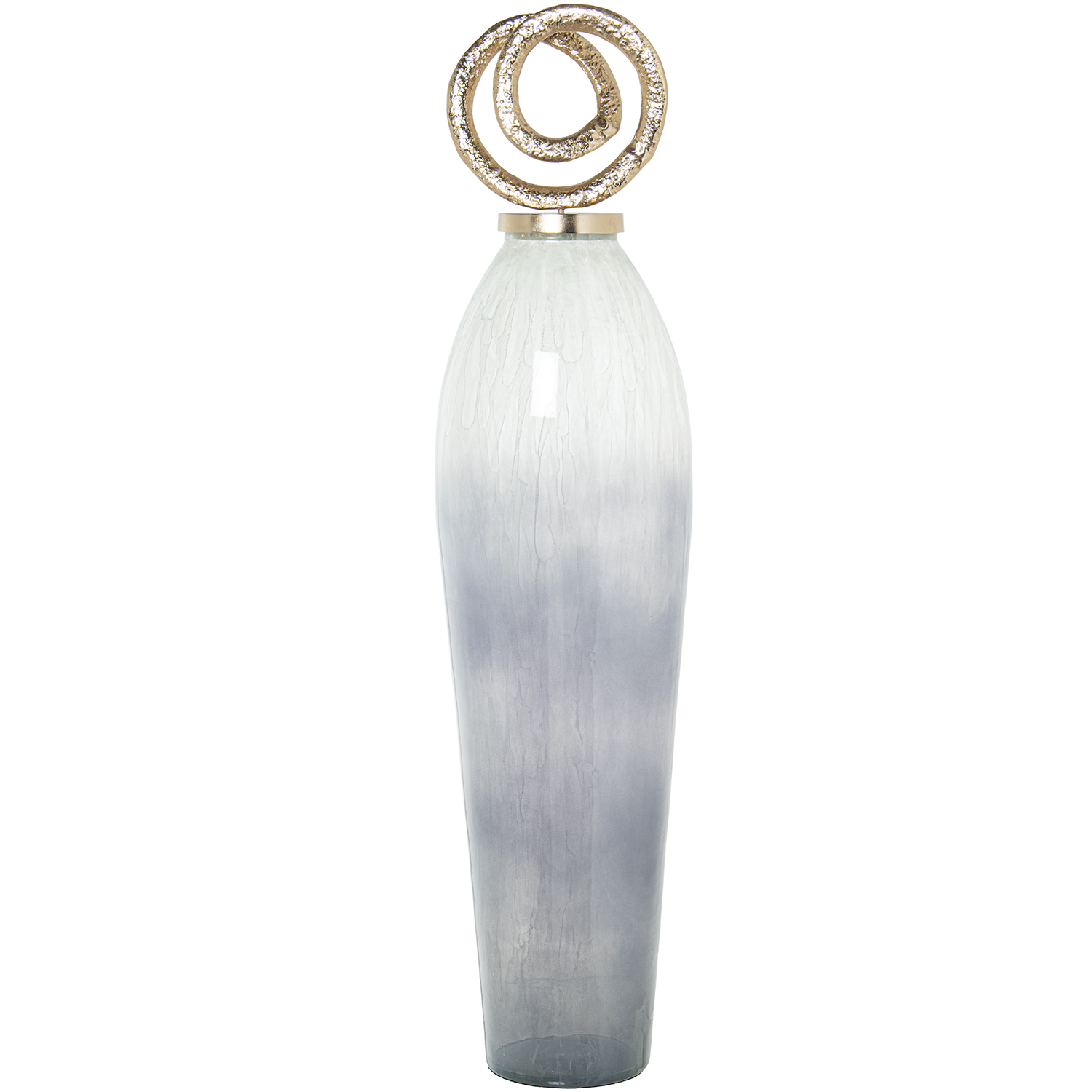 JARRÓN DECORATIVO CRISTAL C/ TAPA ALUMINIO