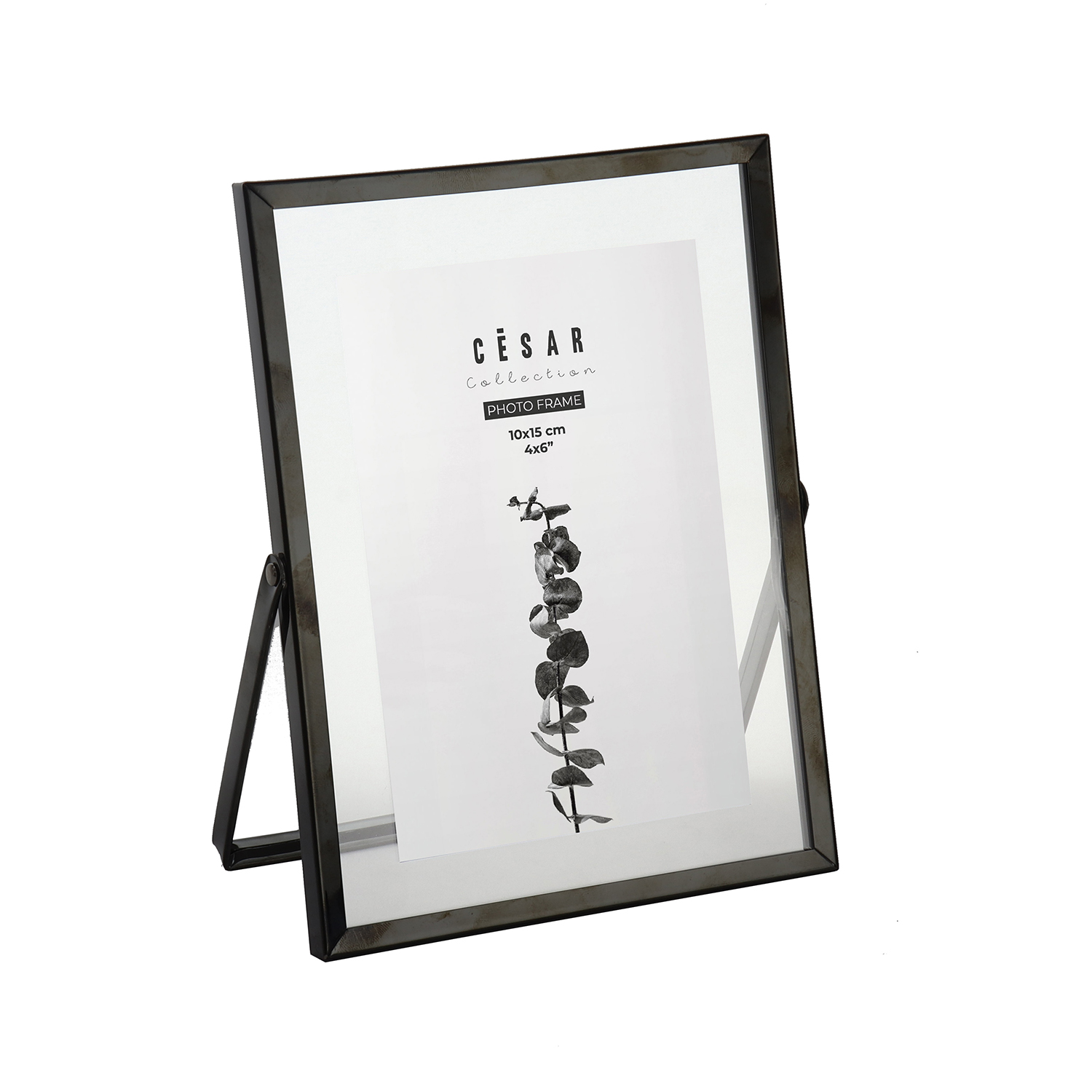 PORTAFOTOS 10X15CM CRISTAL/METAL DORADO