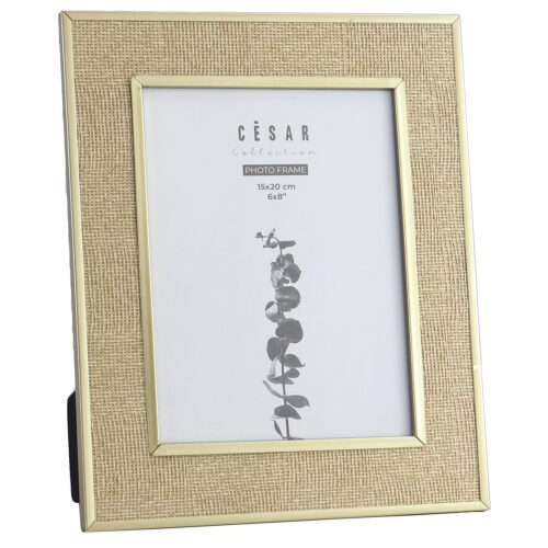 PORTAFOTOS 15X20CM METAL DORADO