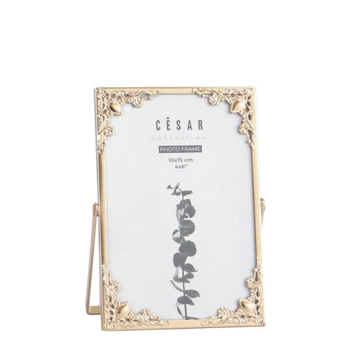 PORTAFOTOS 10X15CM METAL DORADAL NEGRO**NO VINO**