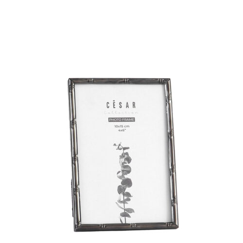 PORTAFOTOS 10X15CM METAL GRIS