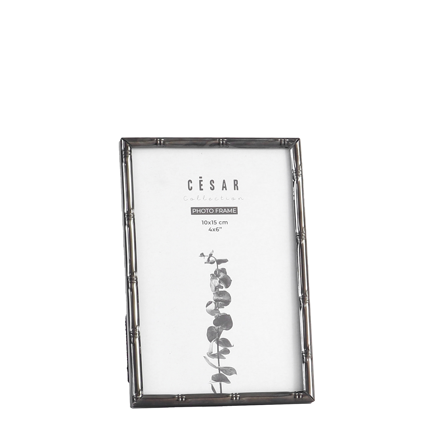 PORTAFOTOS 10X15CM METAL GRIS