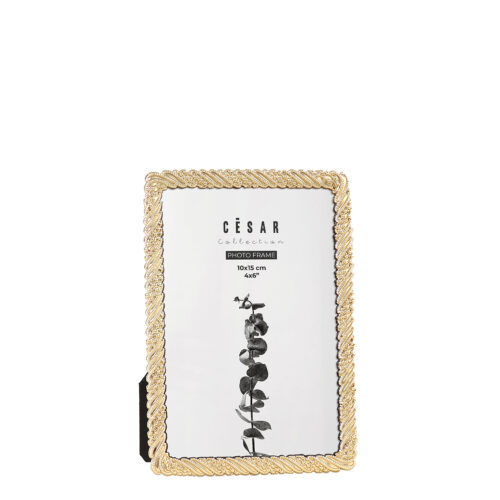 PORTAFOTOS 10X15CM METAL DORADO