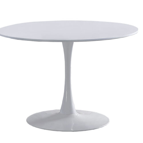 MESA COMEDOR REDONDA GINA 110 CM BLANCO