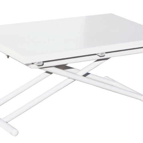 MESA CENTRO ELEVABLE Y EXTENSIBLE UP - DOWN BLANCO 100 x 50 CM