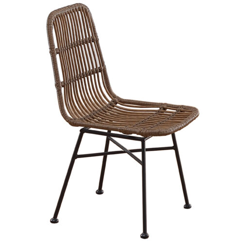 SILLA COMEDOR THAI RATTAN SINTÉTICO  MARRON / NEGRO.