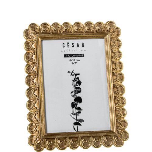 PORTAFOTOS RESINA 13X18CM DORADO