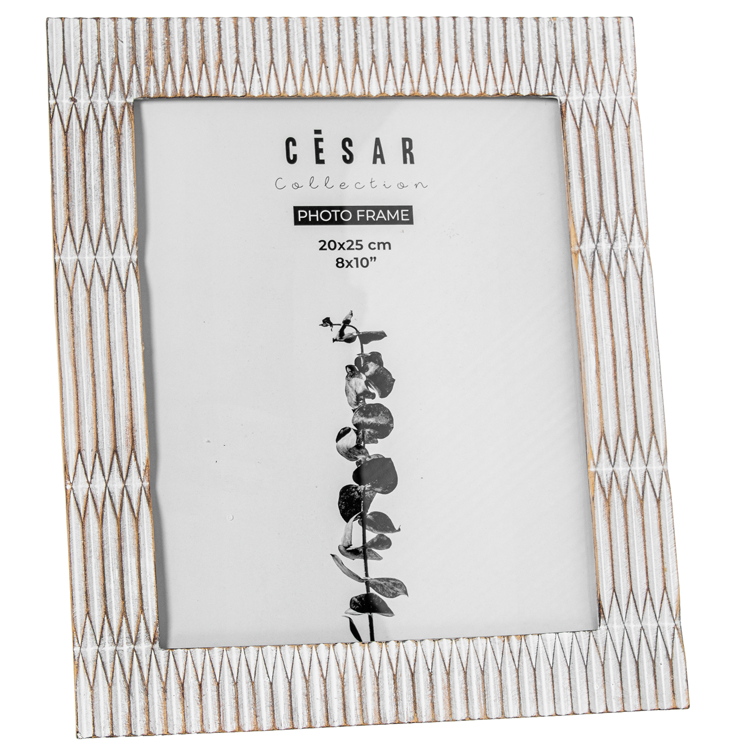 PORTAFOTOS RESINA 20X25CM BLANCO ENVEJECIDO