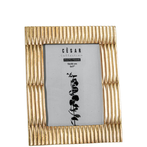 PORTAFOTOS RESINA 13X18CM DORADO