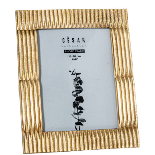 PORTAFOTOS RESINA 15X20CM DORADO