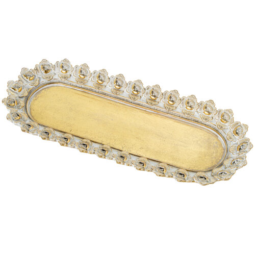 BANDEJA RESINA DORADA