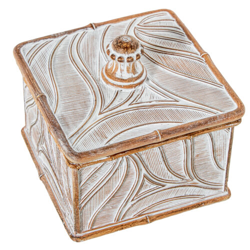 JOYERO RESINA BLANCO ENVEJECDOCO ENVEJECIDO