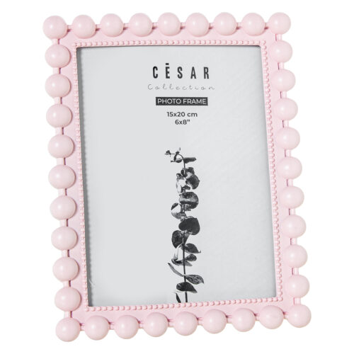PORTAFOTOS RESINA 15X20CM ROSA