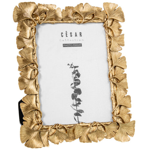 PORTAFOTOS RESINA 20X25CM DORADO