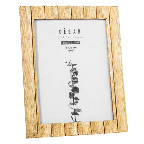 PORTAFOTOS RESINA 15X20CM DORADO