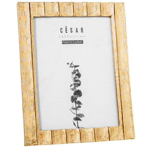 PORTAFOTOS RESINA 20X25CM DORADO