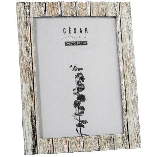 PORTAFOTOS RESINA 20X25CM PLATEADO