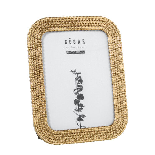 PORTAFOTOS RESINA 13X18CM DORADO