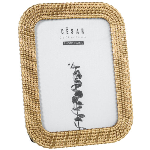 PORTAFOTOS RESINA 20X25CM DORADO