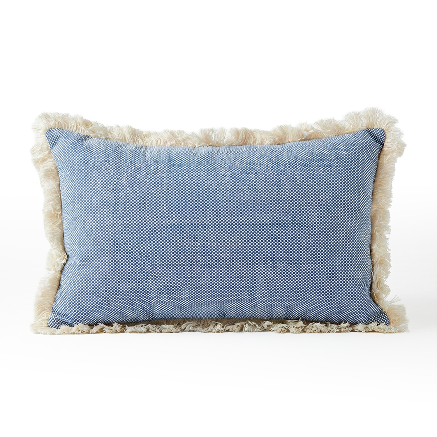 COJÍN 50X30CM 55% POLIÉSTER 45% ALGODÓN CELESTE