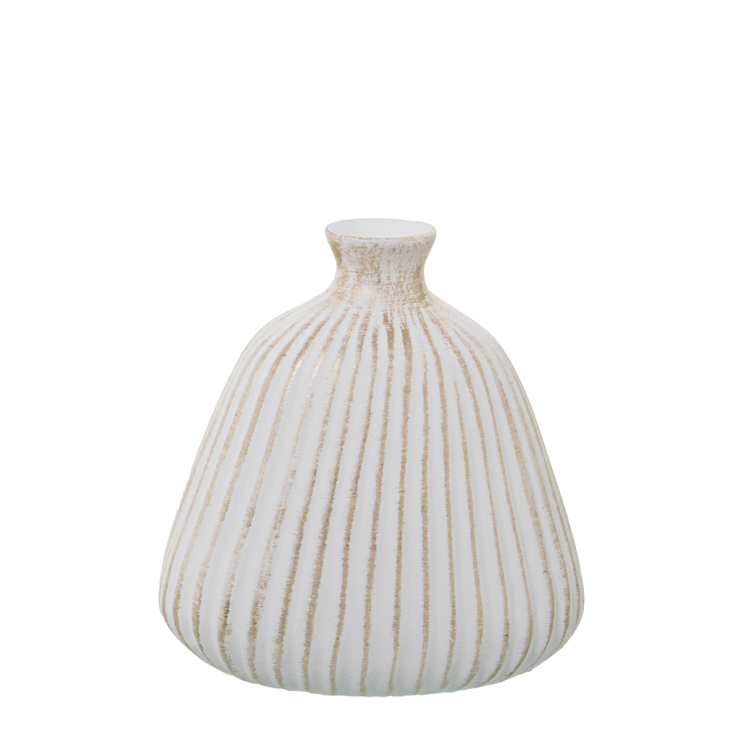 JARRÓN BOTELLA SURCOS 26CM CER