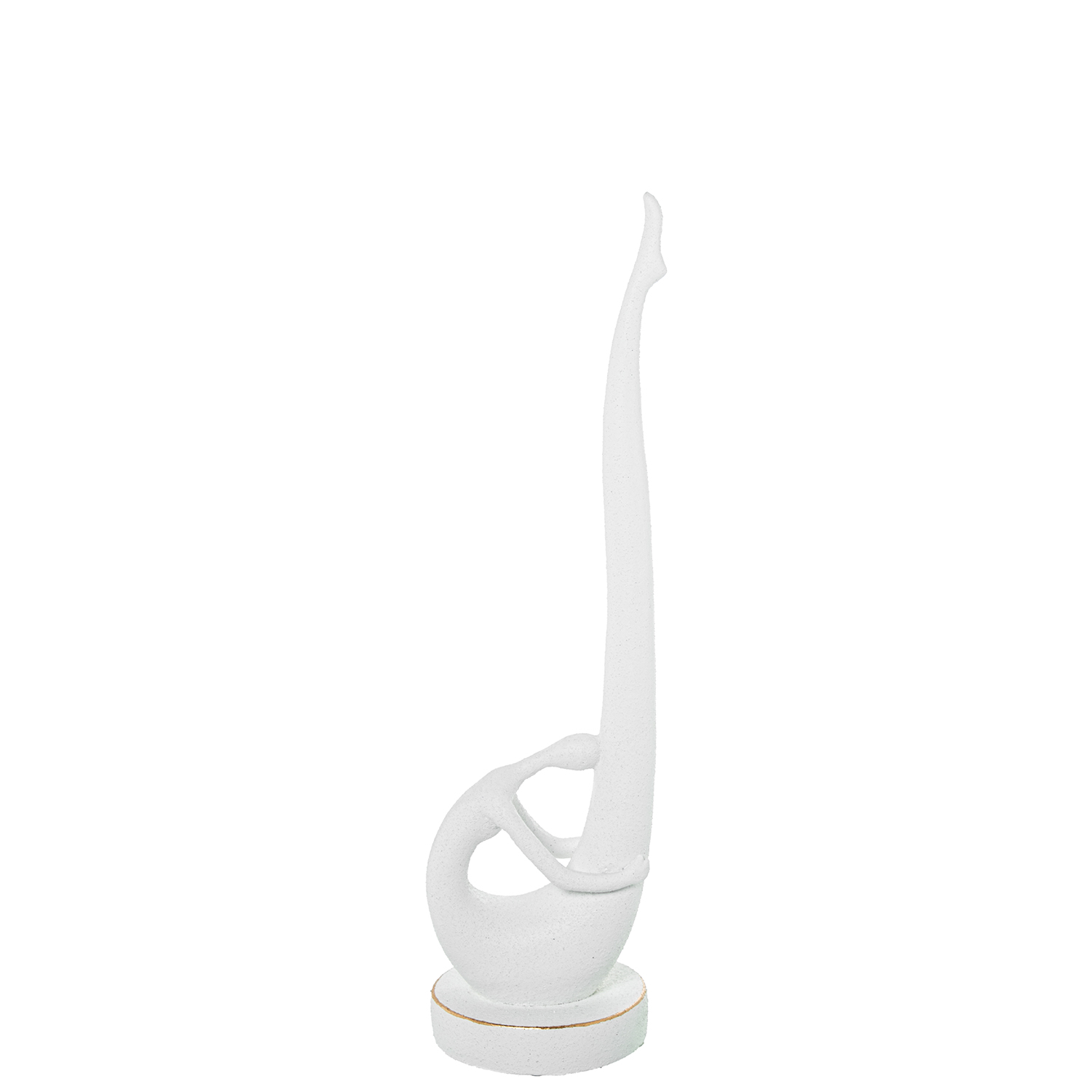 FIGURA PIERNA MUJER 57CM CERAMICA BLANCO ARENA/ORO