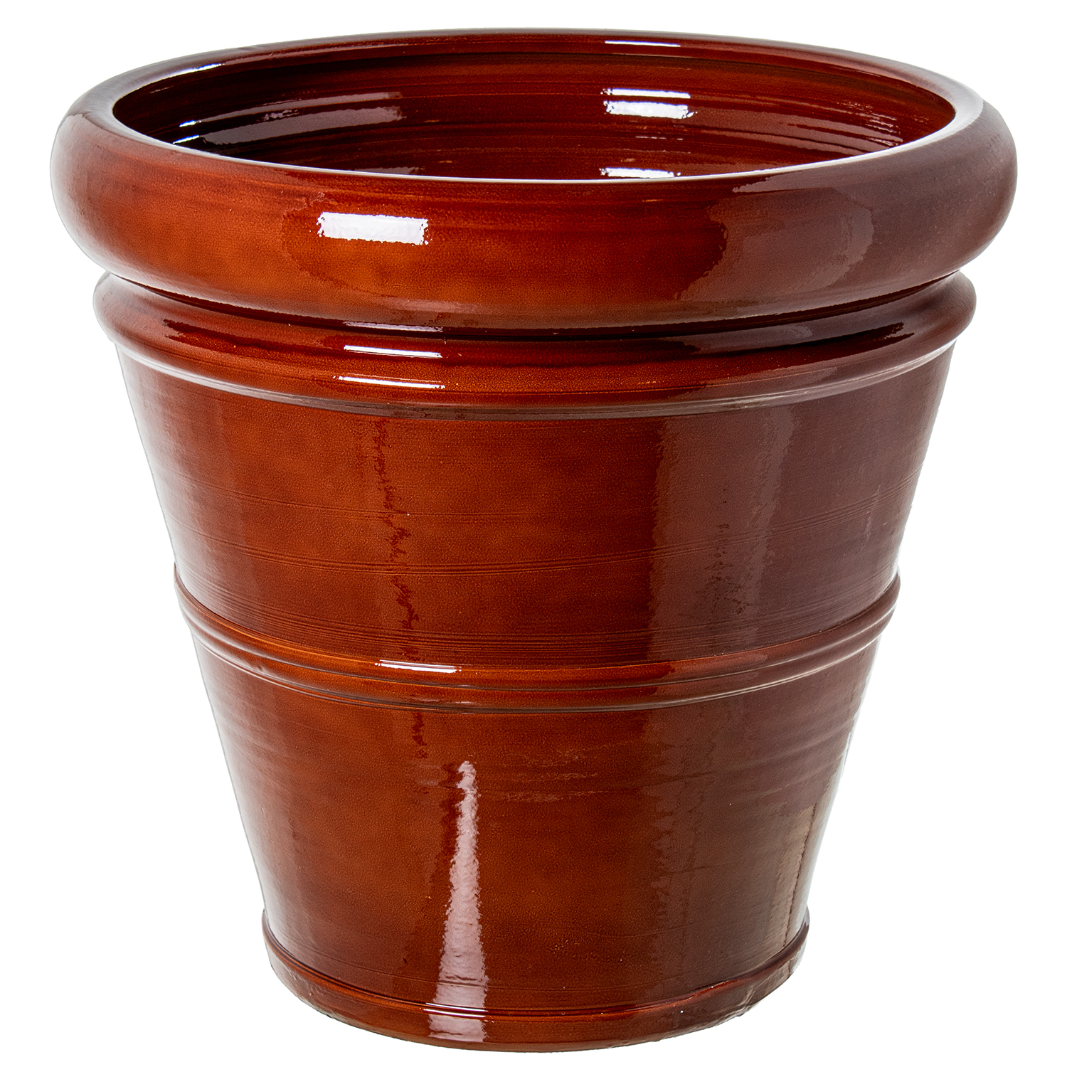 MACETERO CERÁMICA ø50CM MARRÓNO VERTICAL