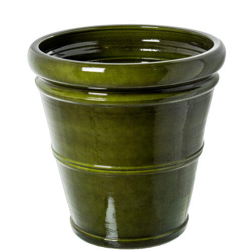 MACETERO CERÁMICA ø45CM VERDE BRILLO