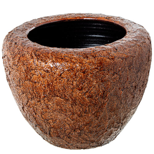 MACETERO CERÁMICA ø40CM MARRÓNRUGOSO