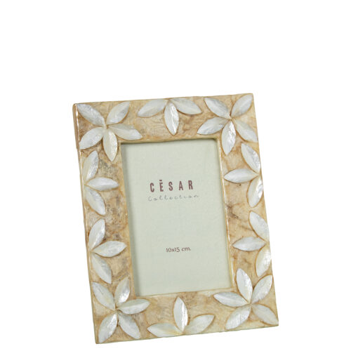 PORTAFOTOS NACAR 10X15CM FLORELIEVE NATURAL