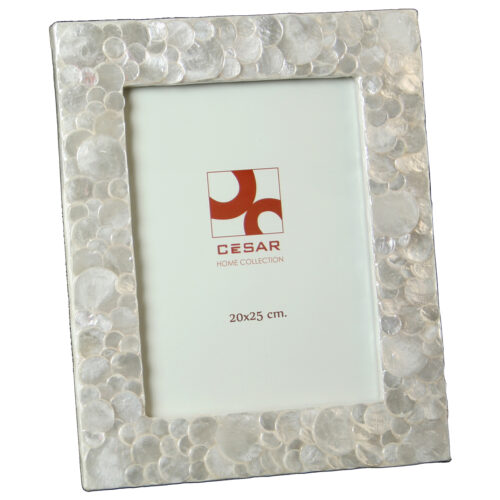 PORTAFOTOS NACAR 20X25CM CIRCULOS NATURAL
